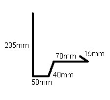 Blechprofile TZ-Wandkehle vertieft 0,7 x 400mm